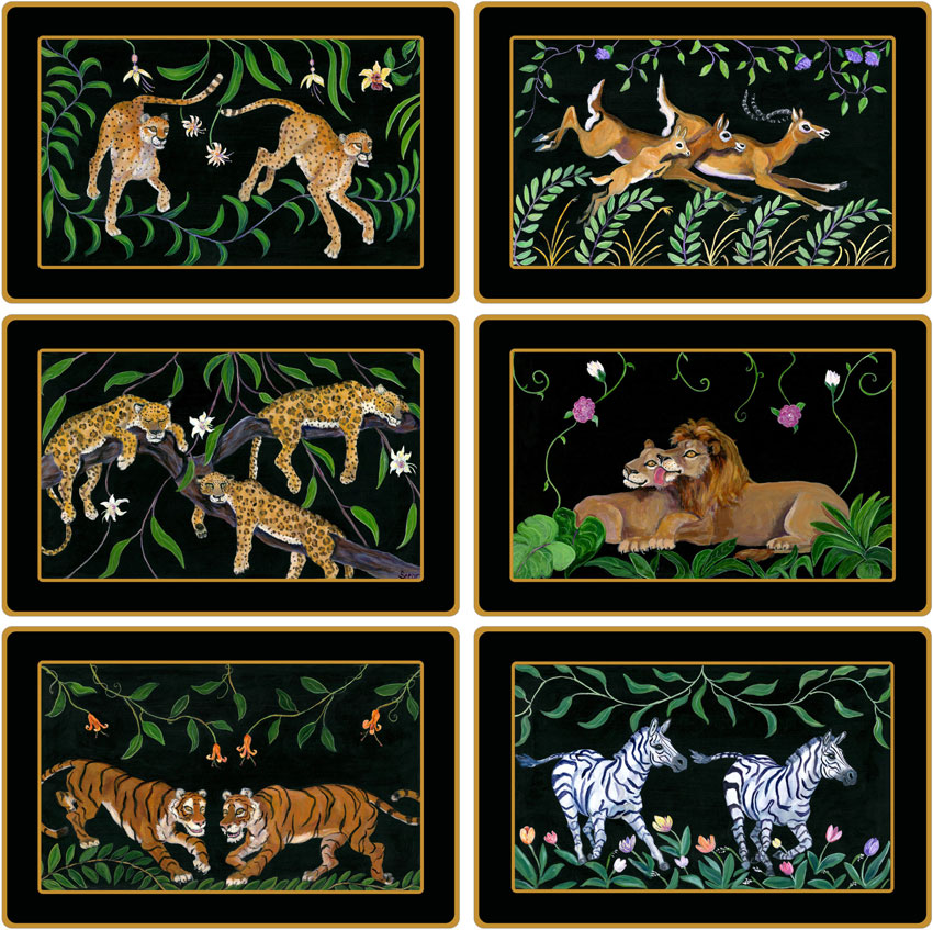Complete Set of African Laminated - Front